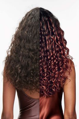 Before and after Coral Glass Look